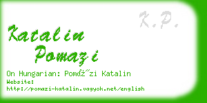 katalin pomazi business card